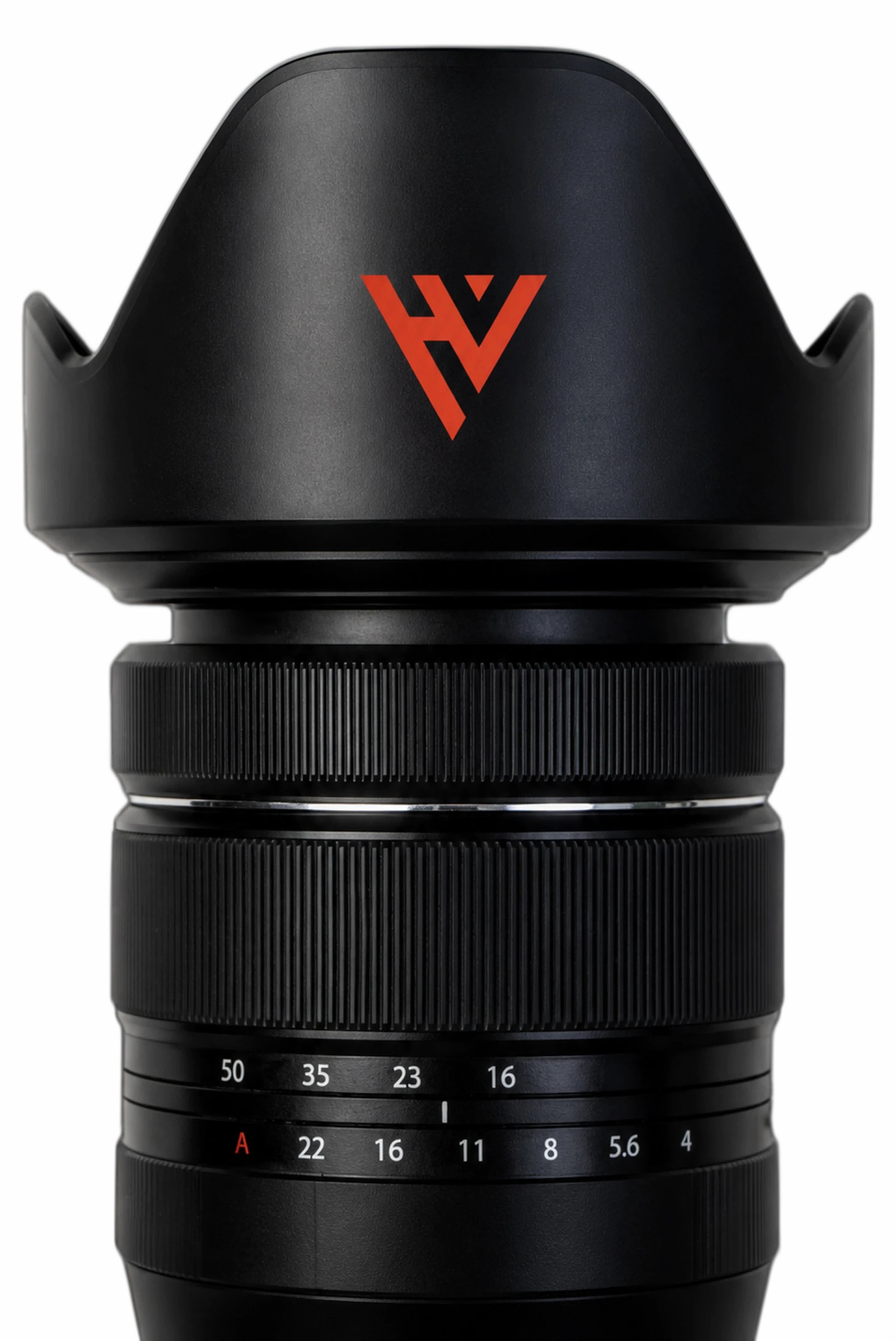 close up of a professional camera lens